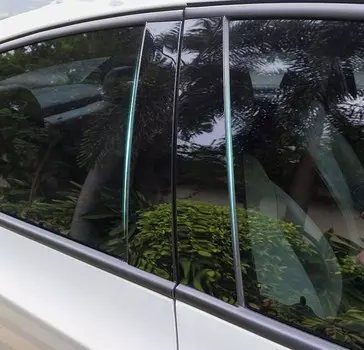 Для Hyundai Tucson NX4 2021 2022 Автомобильная средняя Колонка PC оконная отделка украшение B C полоса для столба Защитная Наклейка аксессуары