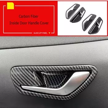 Для Hyundai Tucson NX4 2022 2021 Автомобильная отделка из углеродного волокна Стайлинг Внутренняя крышка дверной ручки