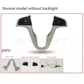 Для Hyundai VERNA SOLARIS многофункциональные кнопки на руле, переключатель громкости звука, управление музыкой, синяя подсветка с Bluetooth