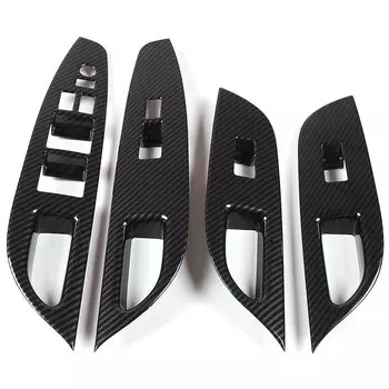 Для Infiniti G25 G27 G35 G37 2009-2013 ABS углеродное волокно, стекло двери автомобиля, подъемная рамка, накладка, аксессуары для салона автомобиля