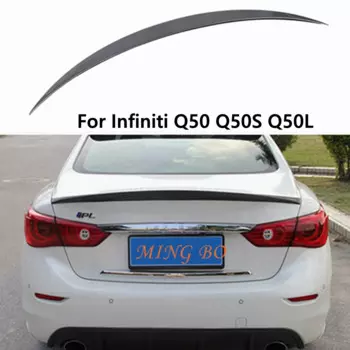 Для Infiniti Q50 Q50S Q50L стиль США задний спойлер из углеродного волокна крыло багажника 2014-2020 FRP кованый карбон