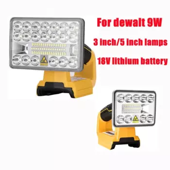 Для инструмента dewalt 9 Вт, светодиодная лампочка для внутреннего и наружного применения, лампочка для DEWALT, литий-ионная батарея 18 в, DCB201, DCB200