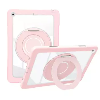 Для iPad 10,2, 7, 8, 9th, силиконовый чехол + ПК, противоударный вращающийся кронштейн, чехол для iPad 10,2 дюйма, защитный чехол для планшета с кристаллами