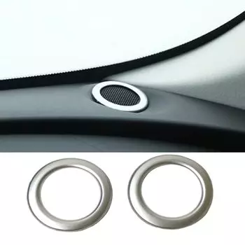 Для Jaguar F-PACE 2016 2017 2018 ABS матовая приборная панель аудио стереозвук динамик кольцо крышка декоративная накладка 2 шт