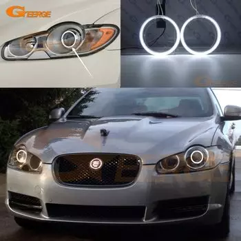 Для JAGUAR XF 2008 2009 2010 2011, передняя подтяжка, ксеноновые фары, ультра яркие CCFL ангельские глазки, комплект колец с ореолом, автомобильные аксессуары