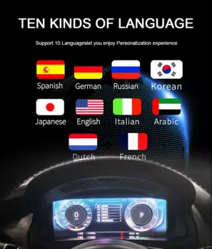 Для Jaguar XJ XJL 2010-2018 Автомобильный ЖК-дисплей Панель приборной панели Виртуальный кабин Цифровой кластерный прибор Спидометр Экран головного блока