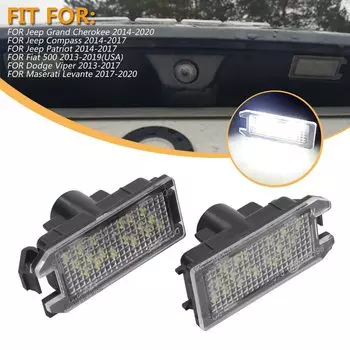 Для Jeep Grand Cherokee Compass Patriot Fiat 500 Dodge Viper Maserati Levante безотказный Canbus светодиодный номер номерного знака