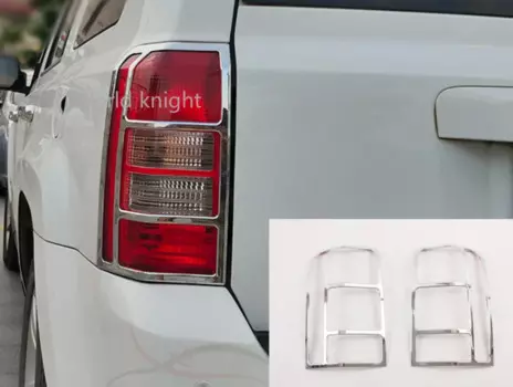 Для Jeep Patriot 2007-2017 ABS, хромированная задняя зеркальная лампа, обшивка, задняя наклейка, рамка, 2 шт., автомобильные чехлы