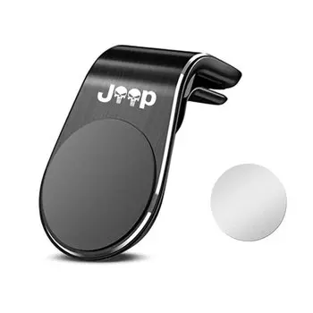 Для Jeep Renegade Wrangler JK Compass Grand Cherokee Gladiator Logo Магнитный автомобильный держатель для телефона в автомобильной подставке для телефона с зажимом