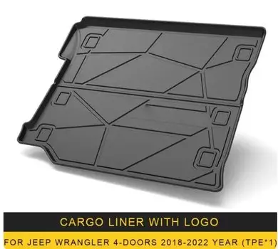 Для Jeep Wrangler JL 2018-2023 автомобильный грузовой вкладыш всепогодный TPE нескользящие коврики в багажник лоток для багажника ковер аксессуары для интерьера