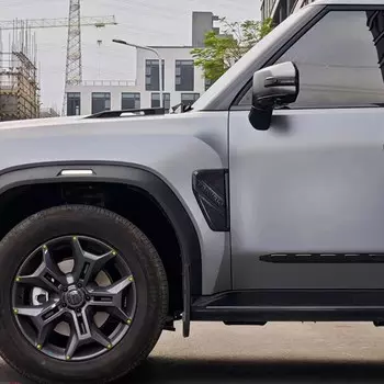 Для Jetour T2 Traveler 2023 2024 аксессуары Автомобильные Боковые двери в форме листа оформления Авто ABS углеродный черный Стайлинг 2 шт.