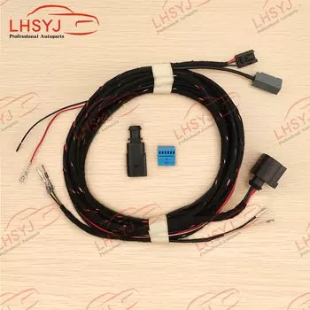 Для камеры заднего вида Volkswagen, жгут проводов, флип-эмблема, статическая траектория, аксессуары для камеры VW Golf 7 MK7 Passat B8