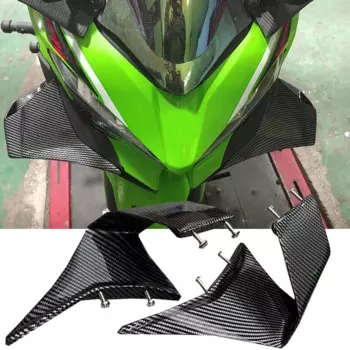 Для Kawasaki Ninja 400 крыло обтекатель аксессуары для мотора спойлер с фиксированным боковым крылом EX400 2018 2019 2020 2021 2022 2023 УГЛЕРОДНЫЙ