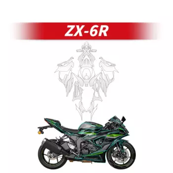 Для KAWASAKI ZX-6R полный корпус Мотоцикла прозрачная защитная пленка комплекты обтекателей велосипедные аксессуары защитный материал ТПУ