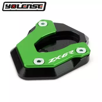 Для KAWASAKI ZX-6R ZX-10R ZX6R ZX10R ZX 6R мотоциклетная подставка с ЧПУ, боковая подставка для ног, удлинитель, опорная пластина, увеличенная подставка