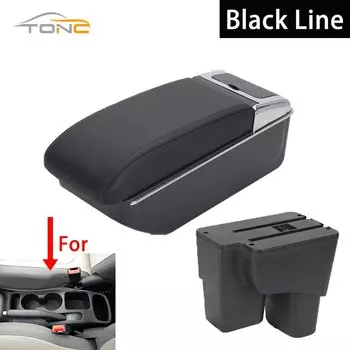 Для Kia pegas подлокотник для Kia pegas автомобильный подлокотник центральный ящик для хранения внутренние детали для модернизации с USB автомобильными аксессуарами