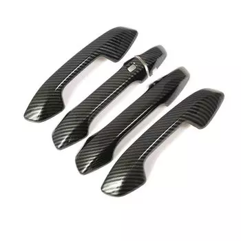 Для Kia Seltos K3 2019 2020 2021 2022, хромированная накладка на дверную ручку автомобиля из углеродного волокна, наклейка, аксессуары для стайлинга, наклейки