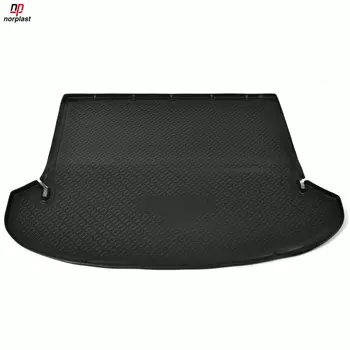 Для Kia Sorento (XM) с 2009-12 гв. 7 мест сложенный 3й ряд (Киа Соренто) полиуретановый коврик в багажник Norplast NPA00-T43-648