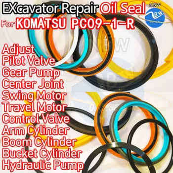 Для KOMATSU PC09-1-R масляный сальник экскаватора Kit высококачественный ремонт PC09 1 R поворотный центральный шарнир прокладка Нитриловый клапан NBR