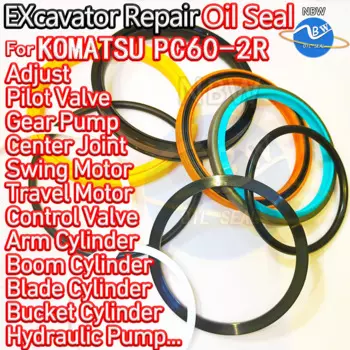 Для KOMATSU PC60-2R масляный сальник экскаватора Kit высококачественный ремонт PC60 2R контрольный клапан лопасть лопасти двигателя джойстика двигателя