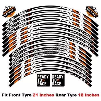 Для KTM 1290 Super ADVENTURE 390 690 790 890 1190 2023, светоотражающая наклейка на обод колеса мотоцикла в полоску, водонепроницаемые аксессуары