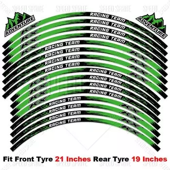 Для KX 250 450 500 125 250X 450X KX250F KX450F 50 лет светоотражающая наклейка на колесо мотоцикла, наклейка на обод, лента втулки