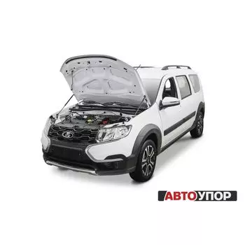 Для Lada Largus FL (Лада Ларгус) 2021- Газовые упоры (амортизаторы) капота АвтоУпор (ULALAR021)