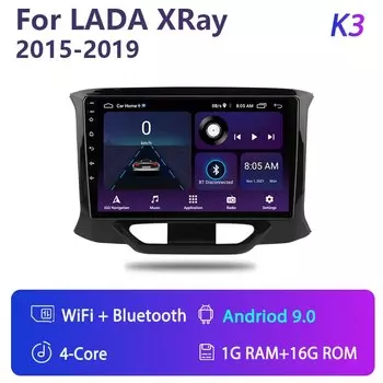 Для LADA XRAY 2015-2019 Android 11 2 Din Автомобильный радиоприемник Мультимедийный видеоплеер GPS-навигация DVD Carplay Стерео головное устройство Динамики