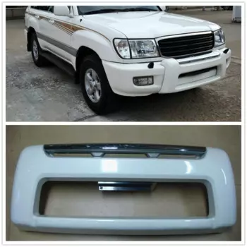 Для Land Cruiser LC100 Lexus LX470 1998-2007 защита переднего бампера рамка внешняя замена капота ограждение безель ABS белый