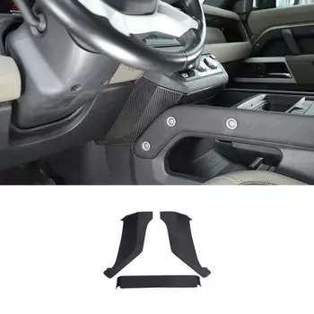 Для Land Rover Defender 90 110 2020-2024, комплект интерьера из настоящего углеродного волокна, приборная панель, наклейки