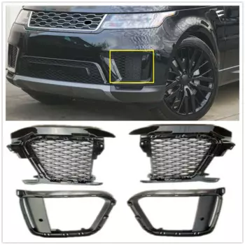 Для Land Rover Range Rover Sport 2018 2019, передний бампер, боковая решетка вентиляционного отверстия, крышка противотуманной фары, впускная рамка, рамка + кронштейн