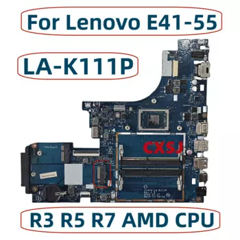 Для Lenovo E41-55 Материнская плата ноутбука FLAT4 LA-K111P материнская плата с процессором R3 R5 R7 AMD 5B21B68414 5B21B68391 5B21B68396 тест ОК