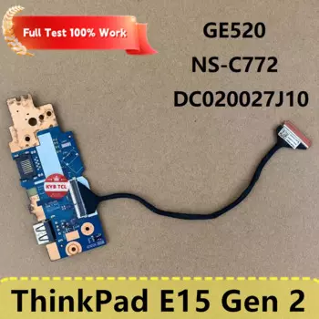 Для Lenovo ThinkPad E15 Gen 2 подлинный ноутбук USB LAN Ethernet порт IO Плата или кабель GE520 NS-C772 Notebook DC020027J10