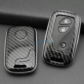 Для Lexus 2005-2019 LS GS HS LX IS ES RX GX CT Углеродное волокно Автомобильный смарт-брелок-цепочка Чехол-кольцо Держатель 300 350 450h