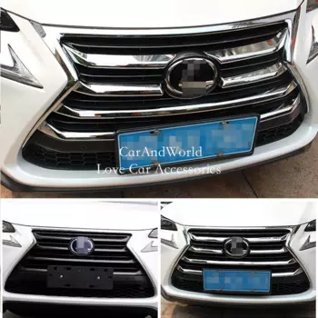 Для Lexus NX 200 200t 300h 2014-2016 Передняя решетчатая Накладка на порог гриля сетчатые наклейки полоса рамы хромированные аксессуары для украшения автомобиля