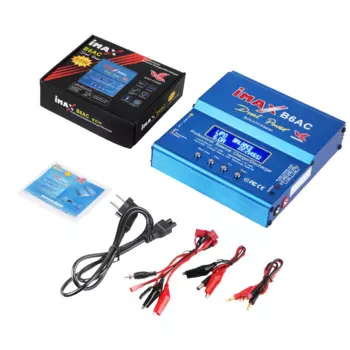 Для Li-ion LiFe Nimh Nicd PB Lipo Батарея 3 адаптера Imax B6AC Интеллектуальное разрядное устройство 80 Вт DC10-20V 6A RC Балансное зарядное устройство