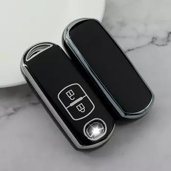 Для MAZDA 2, 3, 5, 6, задняя искусственная задняя крышка автомобильного ключа из ТПУ, чехол для автомобильного ключа, 2, 3, 4 кнопки, 2013, 2015, 2016, 2017, 2018, 2019