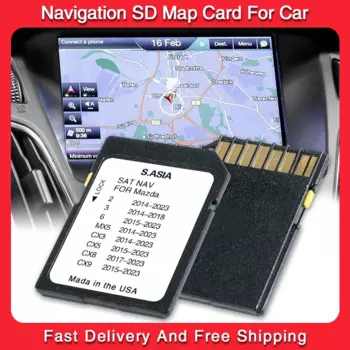 Для Mazda 2/3/6/MX5/CX3/CX5/CX8/CX9 автомобильная навигация SD карта памяти 2023 Connect 1 Sat Nav 8 ГБ карты Юго-Восточной Азии GPS