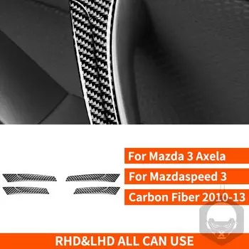 Для Mazda 3 Axela 2010 2011 2012 2013 Mazdaspeed 3, наклейки из настоящего углеродного волокна, центральное управление, аксессуары для салона автомобиля
