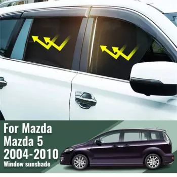 Для Mazda 5 CR 2004-2010 Mazda5 Магнитные автомобильные солнцезащитные козырьки для переднего и заднего лобового стекла, шторы для детского бокового окна, солнцезащитный козырек