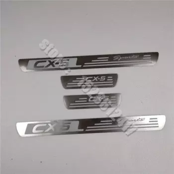 Для Mazda Accessories CX5 cx-5 защита порога автомобильной двери, Обложка педали, отделка, накладка, Стайлинг автомобиля CX 5, наклейка 2011 2012-2016