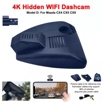Для Mazda CX-5 CX5 CX4 2017-2023, видеорегистратор с левым рулем 4K HD для автомобильной камеры, видеорегистратор с Wi-Fi, автомобильный видеорегистратор