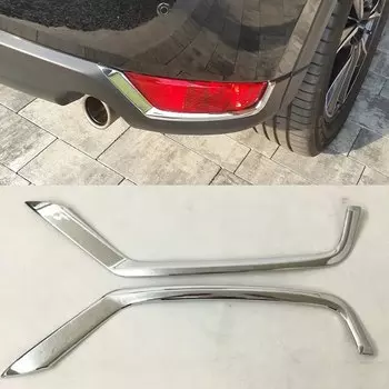 Для Mazda CX-5 CX5 KF 2017 2018 2019 2020 ABS хромированный Автомобильный задний противотуманный светильник, накладка, задний противотуманный светильник, лампа, рамка, наклейка, Стайлинг