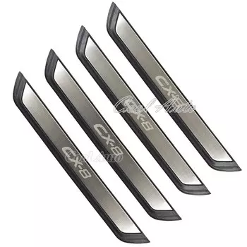 Для Mazda CX-8 CX8 аксессуар 2024 2023 2022 2021-2017 защитная накладка из нержавеющей стали на порог автомобиля защитная накладка отделка