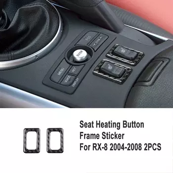 Для Mazda RX8 RX-8 SE3P JM1FE 2004-2008 нагревательная крышка рамы автомобильного сиденья отделка стикер из углеродного волокна