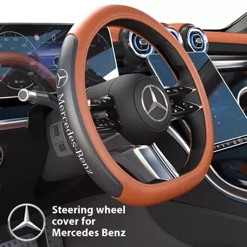 Для Mercedes-Benz A C E S V R Class AMG GLA GLC GLK Vito SL ML Sprinter SLK Viano CLA Автомобильный противоскользящий кожаный чехол на руль