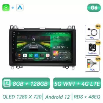 Для Mercedes Benz B200 Sprinter W906 W639 A B Class W169 W245 Viano Vito Android Car Radio Multimedia Player Carplay Auto Screen