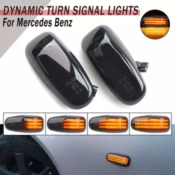 Для Mercedes BENZ боковой габаритный указатель поворота светодиодный динамический свет последовательный поворотник W202 W210 W208 R170 Vito W638
