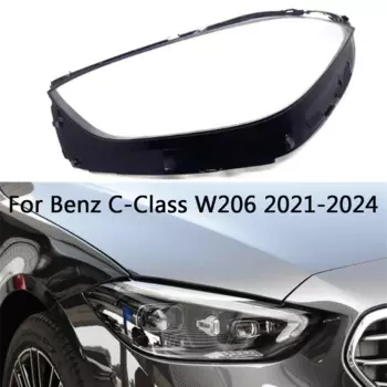 Для Mercedes-Benz C-Class W206 2021-2024 Автомобильная Передняя фара Крышка объектива стеклянные фары прозрачная лампа оболочка маски