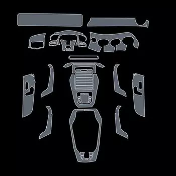 Для Mercedes-Benz CLA 35/45 AMG 20-22 C118 салон автомобиля, центральная консоль, прозрачная защитная пленка из ТПУ, ремонтная пленка против царапин